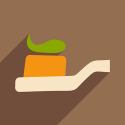 flat with shadow icon and mobile application vector image