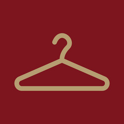 Hanger icon coat rack symbol flat Royalty Free Vector Image