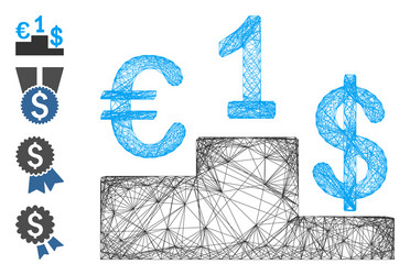 Hatched currency competition mesh vector