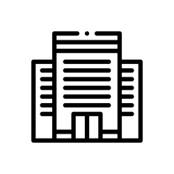 office building icon thin linear style design vector image