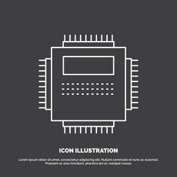 processor hardware computer pc technology icon vector image