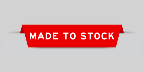 red color inserted label with word made to stock vector image