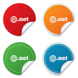 Domain net sign icon top-level internet vector