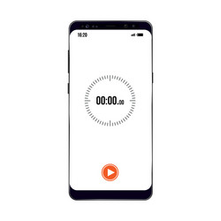 image older model smartphone with timer example vector image