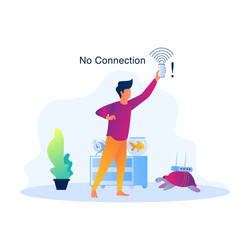 no internet connection slow network vector image