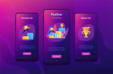 on way to success app interface template vector image