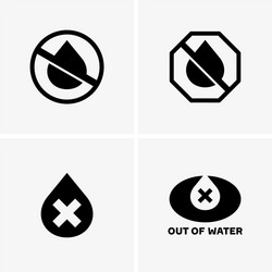 out of water vector