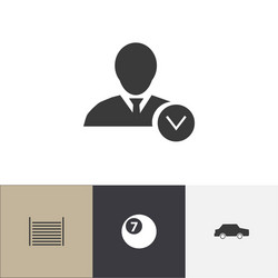 set of 4 editable complex icons includes symbols vector image