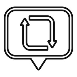 system chat icon outline digital interface vector