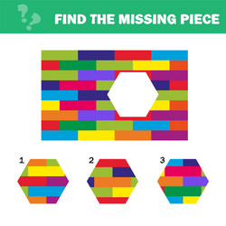 visual logic puzzle find missing piece vector image