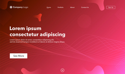 abstract background website landing page template vector image