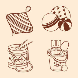 child toy pattern design element vector image