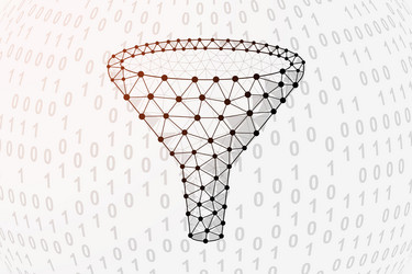 Funnel Data Flow Low Poly vector image