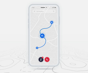 map gps navigation ux ui concept smartphone vector