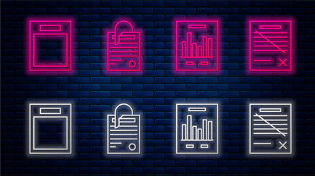 set line file document and paper clip vector image