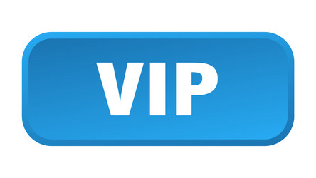 vip button square 3d push vector image