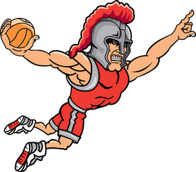 Knight Sports Mascot Basketball Logo Vector Image