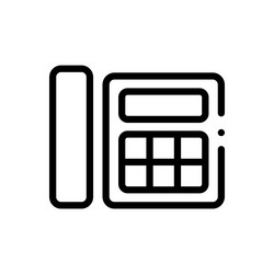 office icon thin linear style design isolated vector image
