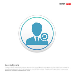 reload user icon - white circle button vector image