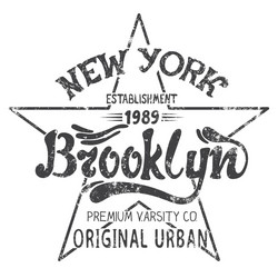 Vintage label with brooklyn city design Royalty Free Vector