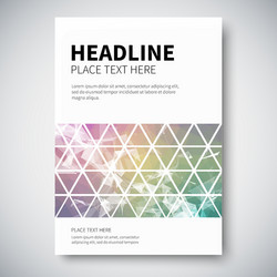 cover design with abstract colorful triangulated vector image