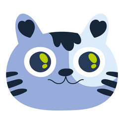 cute cat face vector