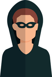 hacker avatar character icon vector image