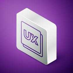 isometric line ui or ux design icon isolated vector image