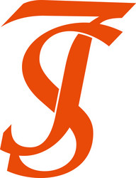 letter st linked simple overlapping design symbol vector image