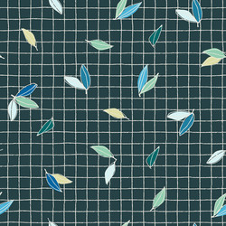seamless pattern with tree branches and leaves vector image