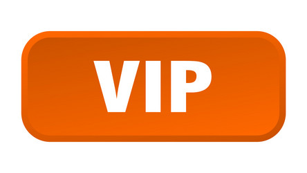 vip button square 3d push vector image