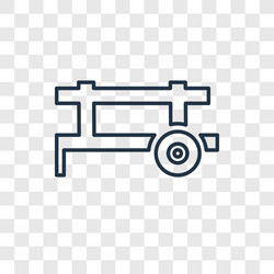 cart concept linear icon isolated on transparent vector image