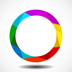circle of triangles abstract colorful symbol vector image