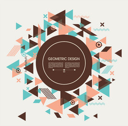 Flat geometric pattern can be used for brochures vector