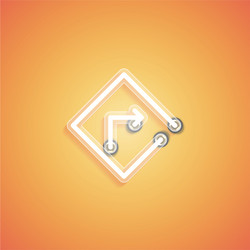 glowing realistic neon icon for web vector image