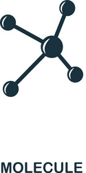 molecule icon line style design ui vector image