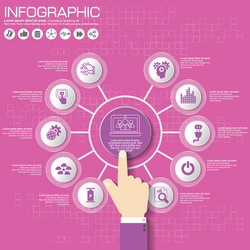 part report with logo and icons set vector image