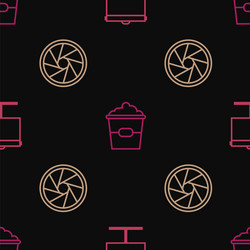 set line projection screen camera shutter vector image