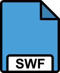 swf icon vector image