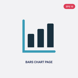 two color bars chart page icon from user vector image