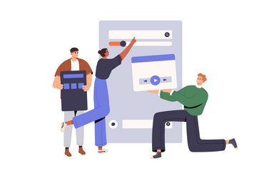 ux ui designers team at work web design digital vector image