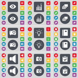 vision graph gallery projector light bulb notebook vector image