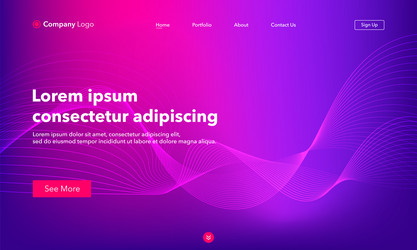 abstract background website landing page template vector image