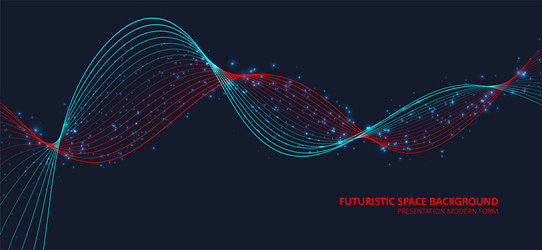 abstract colored dynamic waves vector image