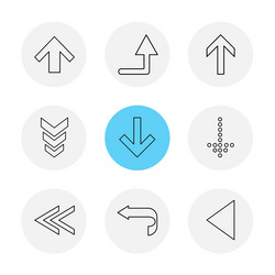 arrows directions pointer arrow user vector image