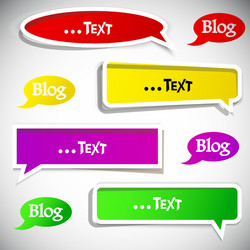 colorful paper bubble for speech vector image