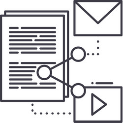 content sharing image icon linear isolated vector image