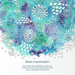 doodle 3d white paper pattern with circle shape vector image
