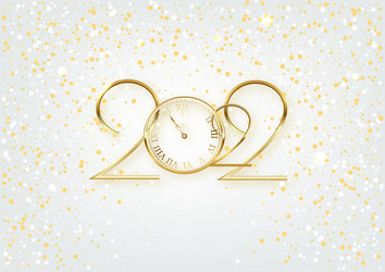 happy new year 2022 greeting card with numbers vector image