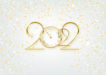 happy new year 2022 greeting card with numbers vector